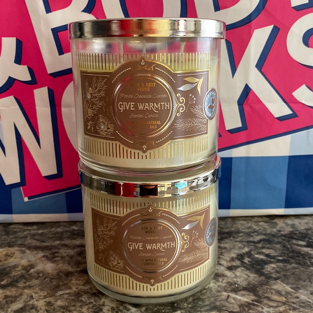 Bath & Body Works 3-Wick candles Marble chocolate cupcake